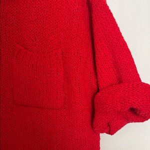 Emerald Bright Red Knit Sweater